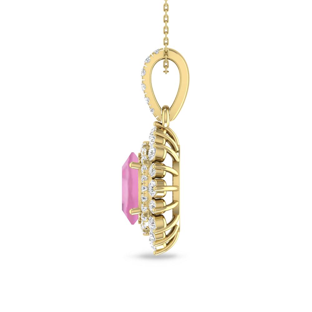 Yellow Gold - Pink Tourmaline