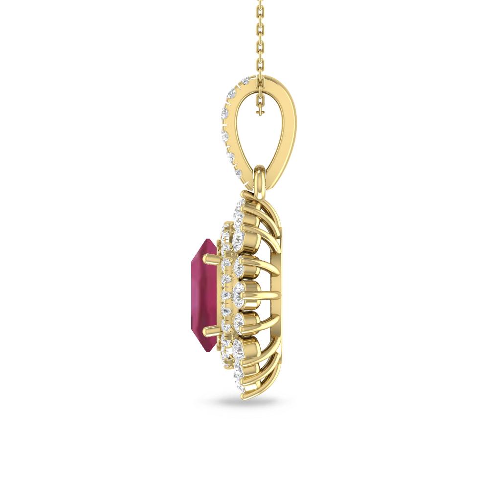 Yellow Gold - Pink Tourmaline