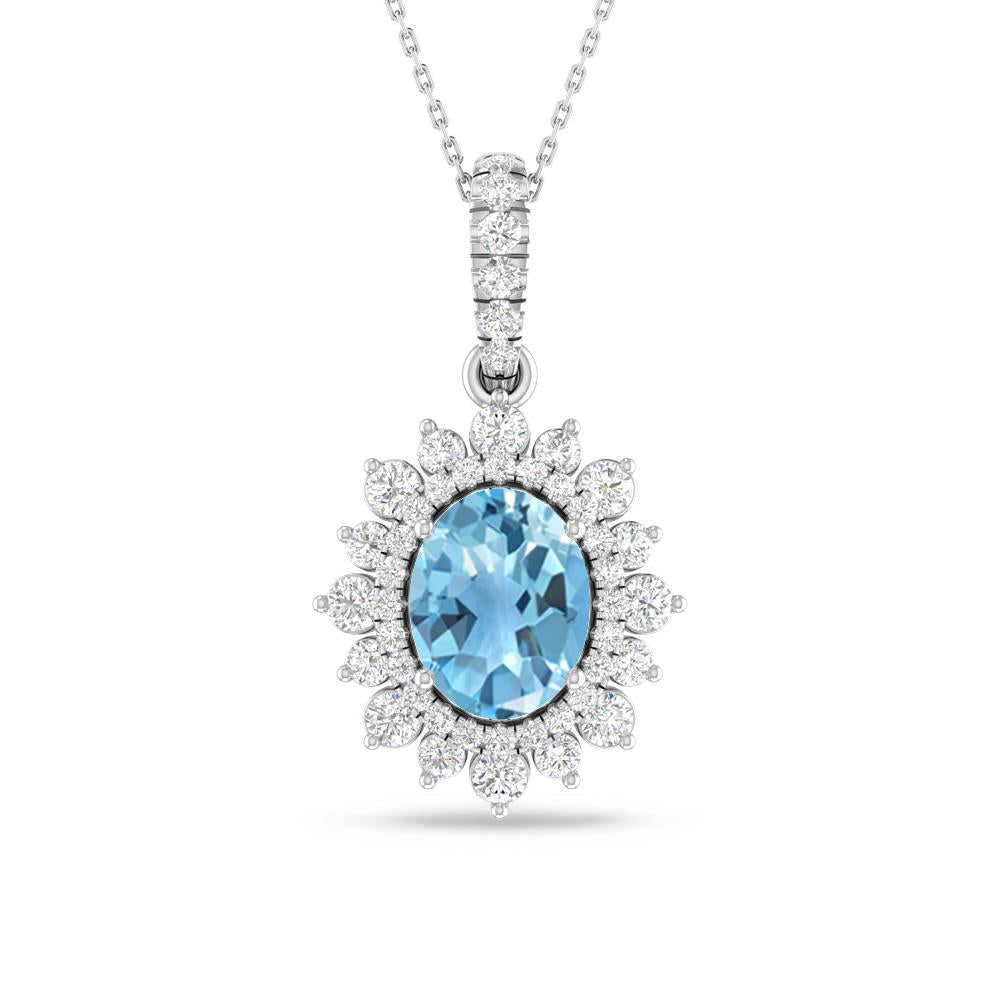 White Gold - Blue Topaz