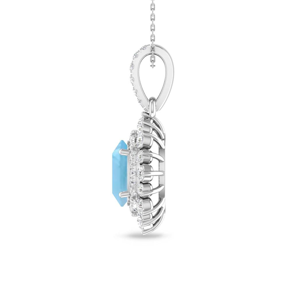 White Gold - Blue Topaz