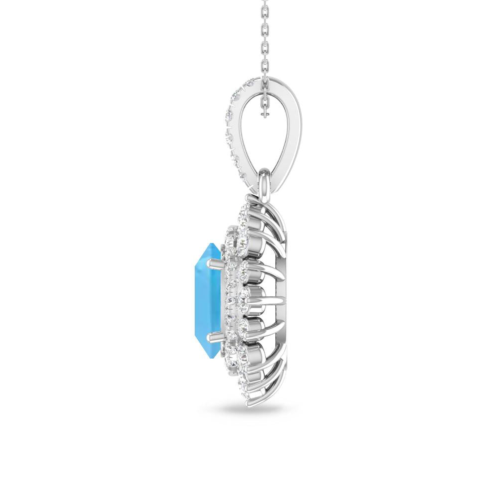 White Gold - Blue Topaz