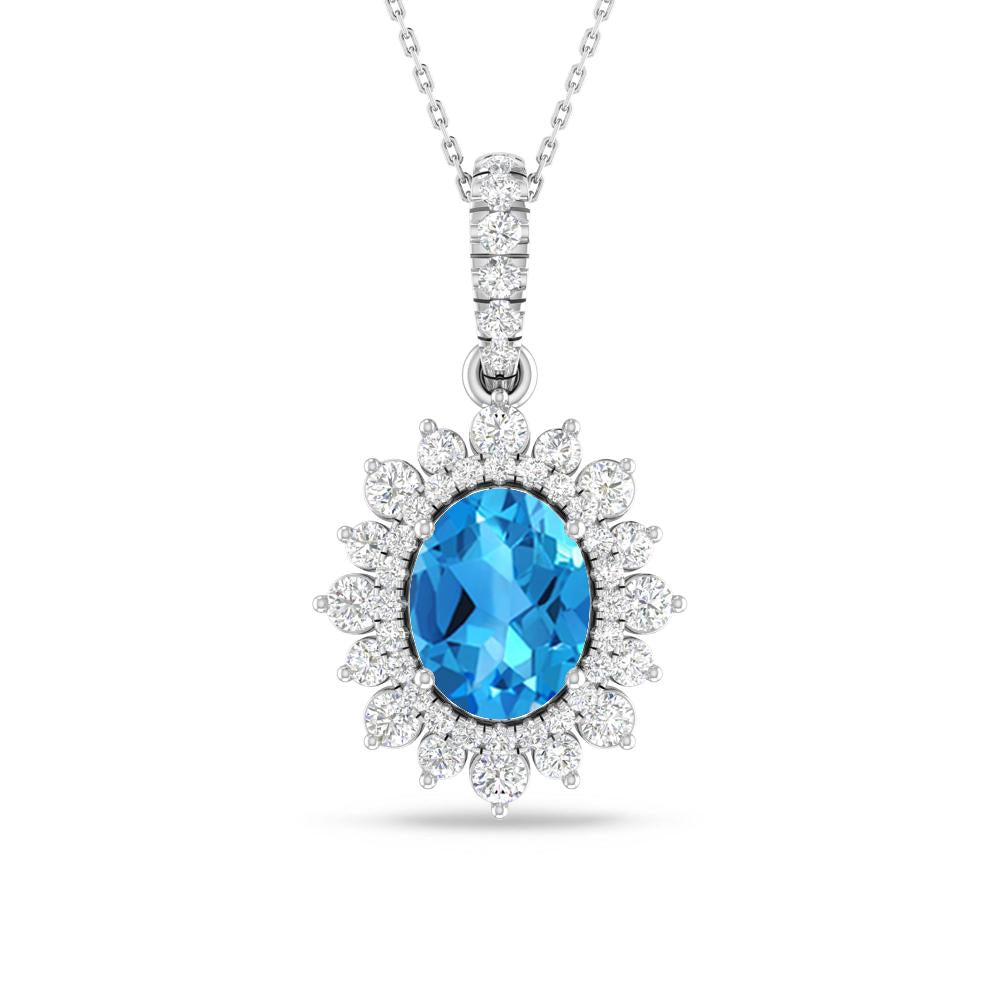 White Gold - Blue Topaz