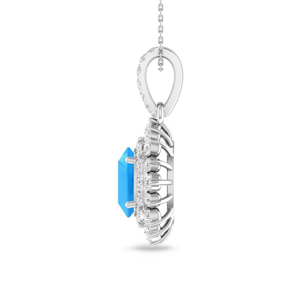 White Gold - Blue Topaz