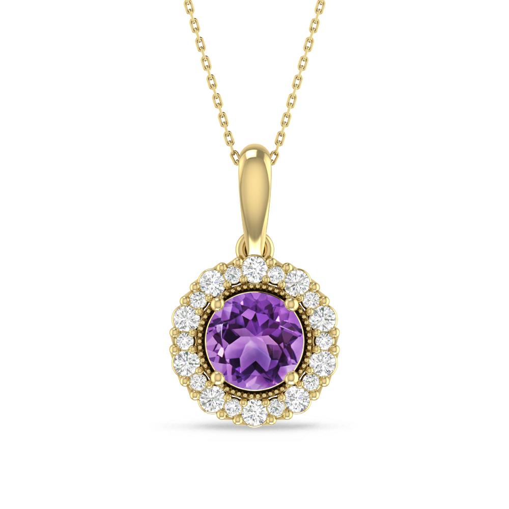 Yellow Gold - Amethyst