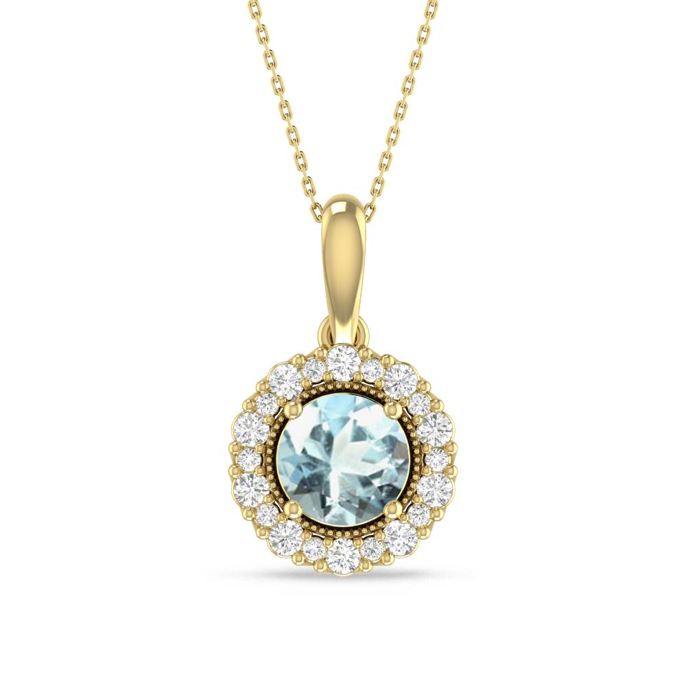 Yellow Gold - Aquamarine