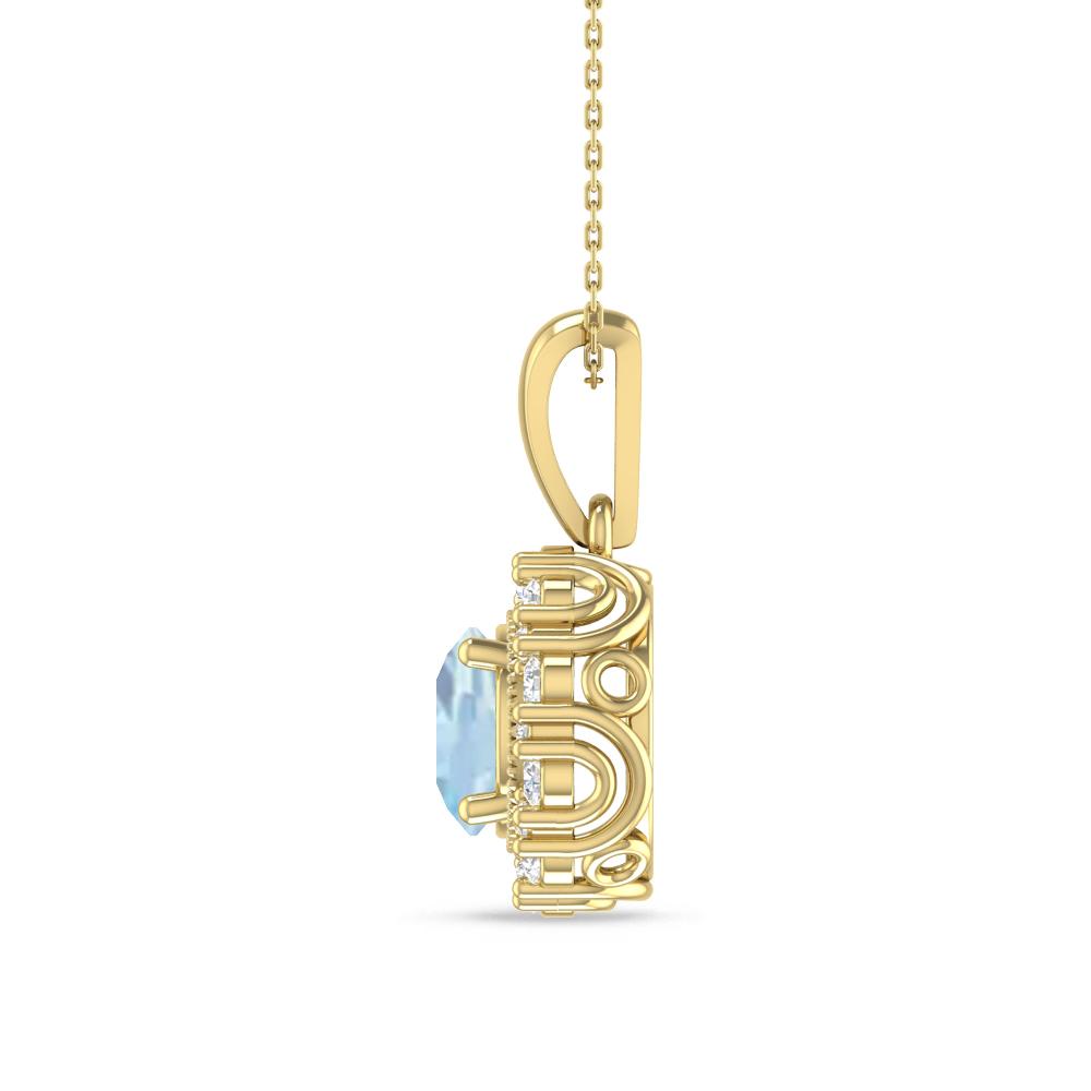 Yellow Gold - Aquamarine