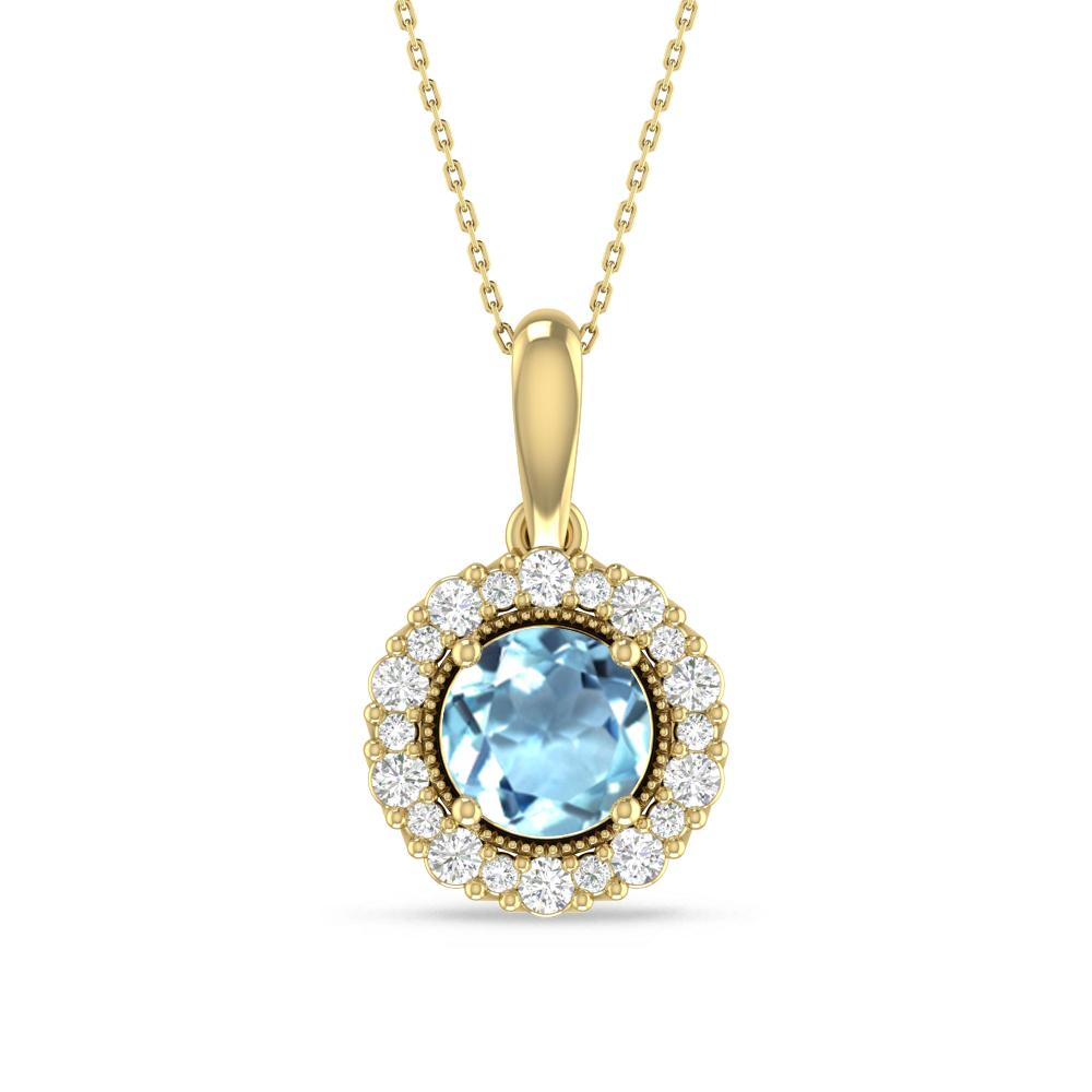 Yellow Gold - Aquamarine