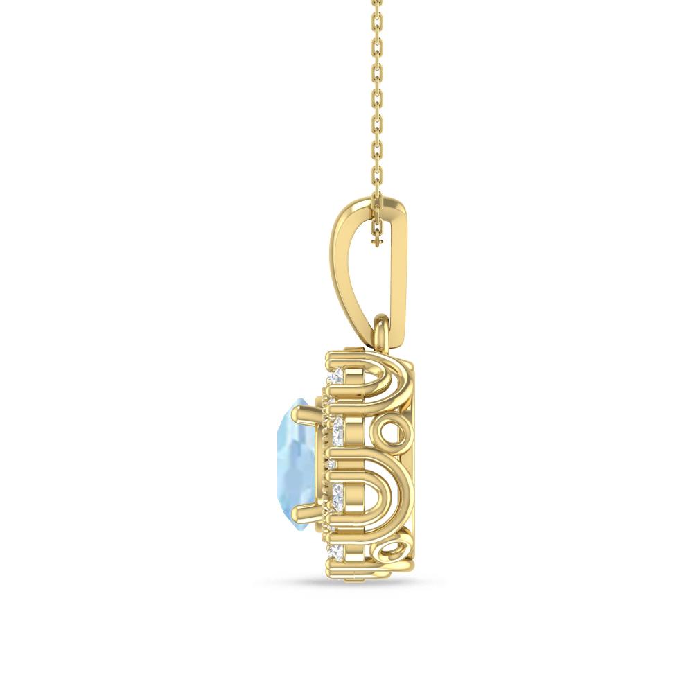 Yellow Gold - Aquamarine