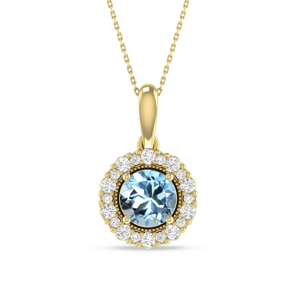 Yellow Gold - Aquamarine