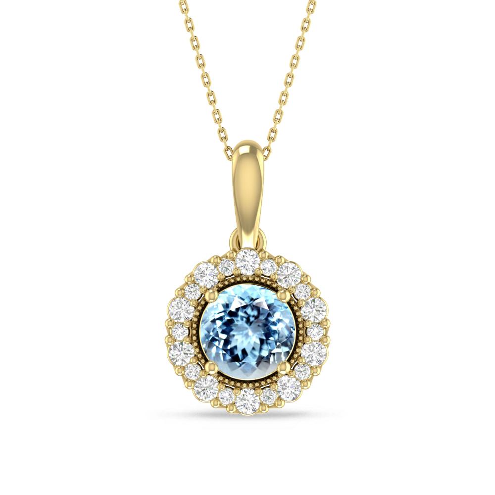 Yellow Gold - Aquamarine