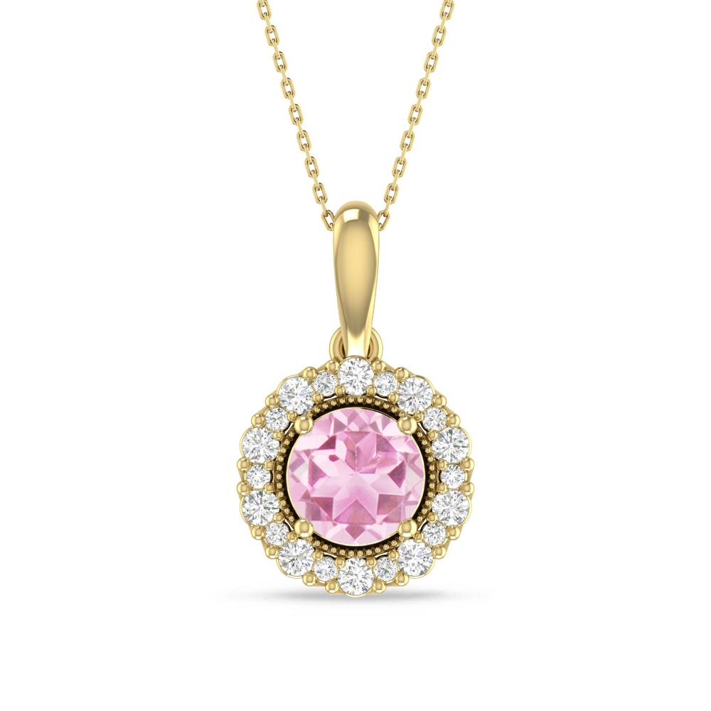 Yellow Gold - Pink Tourmaline