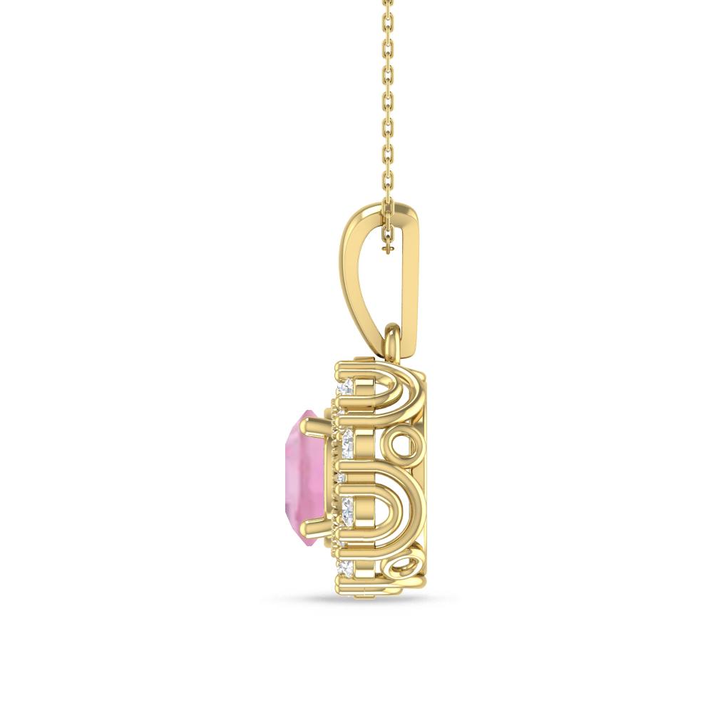 Yellow Gold - Pink Tourmaline