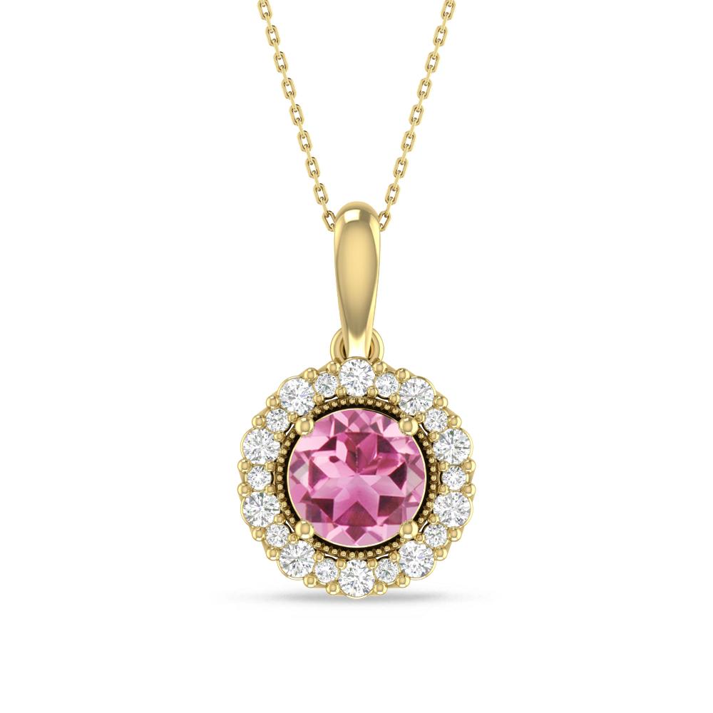 Yellow Gold - Pink Tourmaline