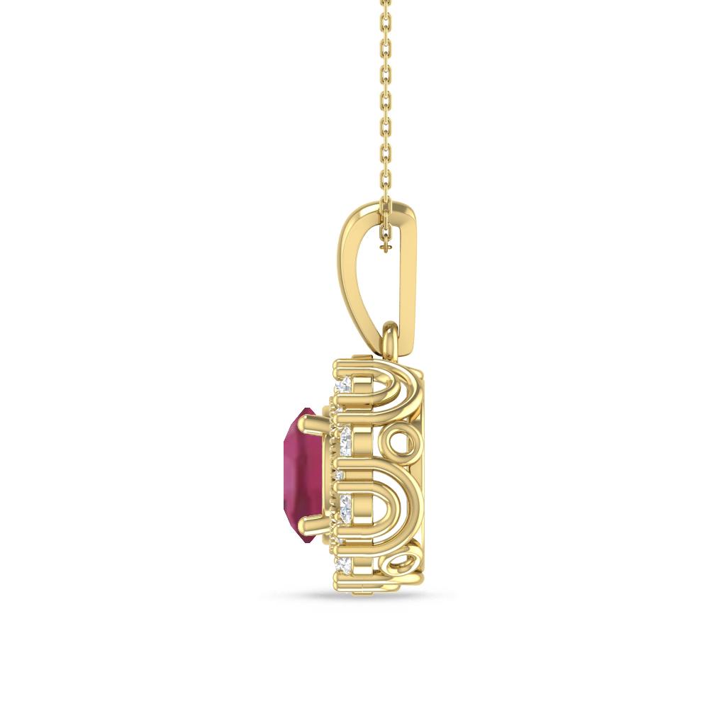 Yellow Gold - Pink Tourmaline