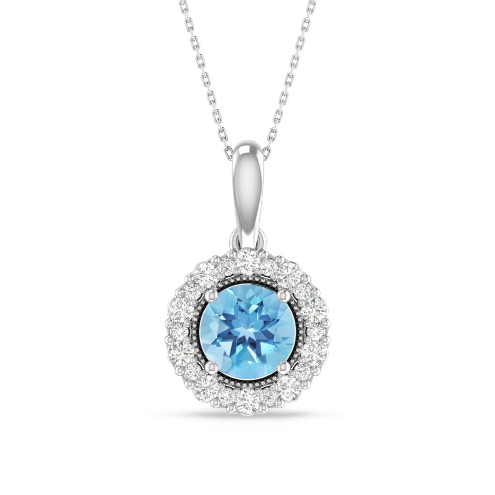 White Gold - Blue Topaz