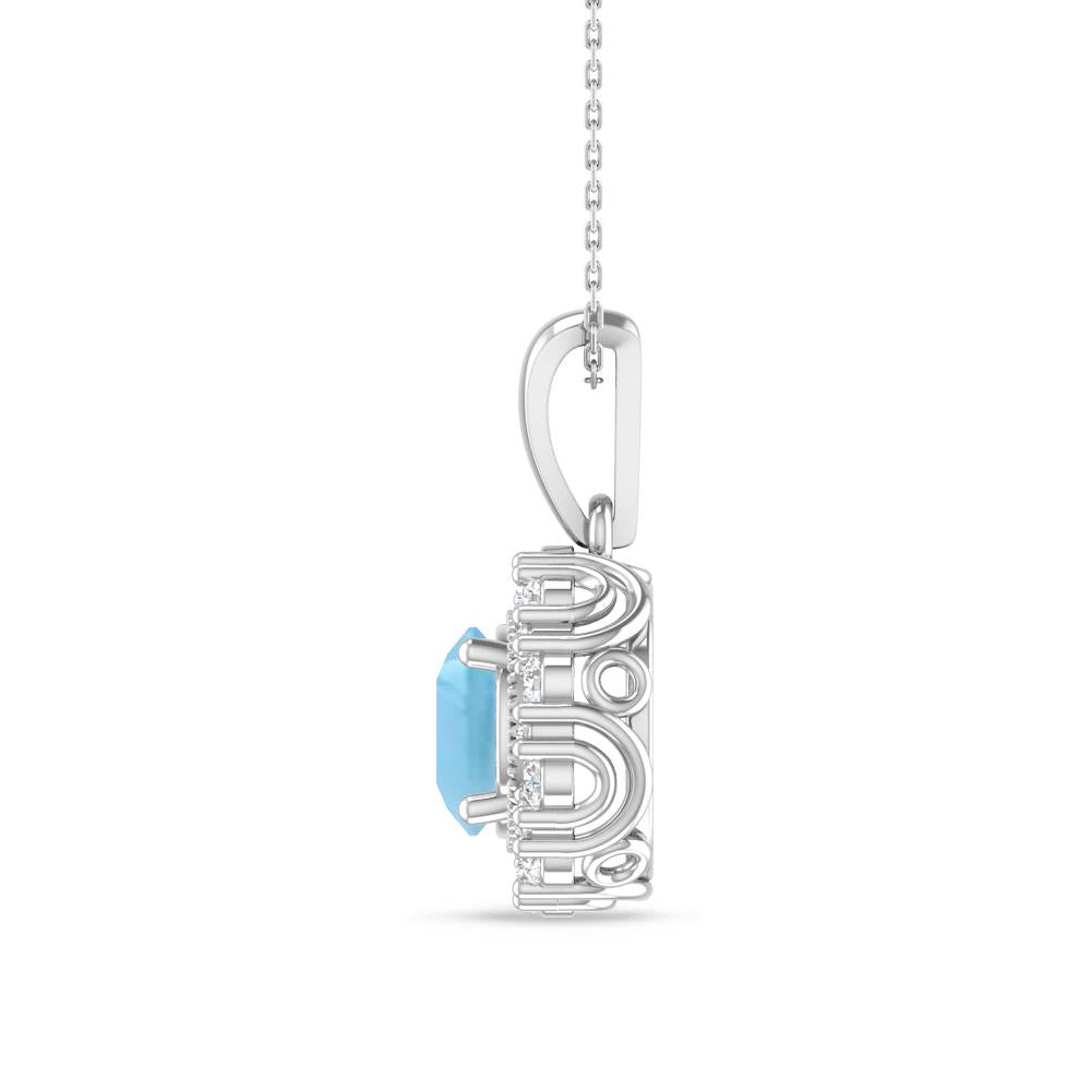 White Gold - Blue Topaz