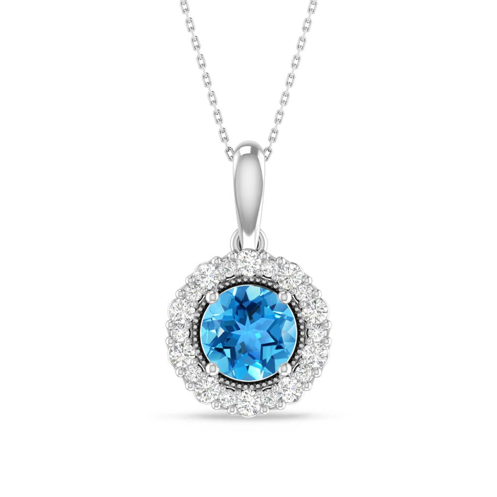 White Gold - Blue Topaz
