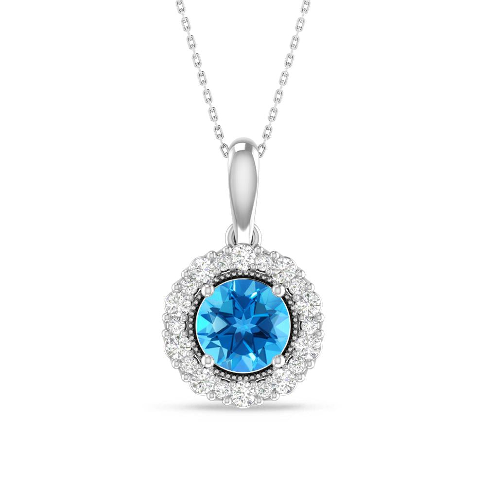 White Gold - Blue Topaz