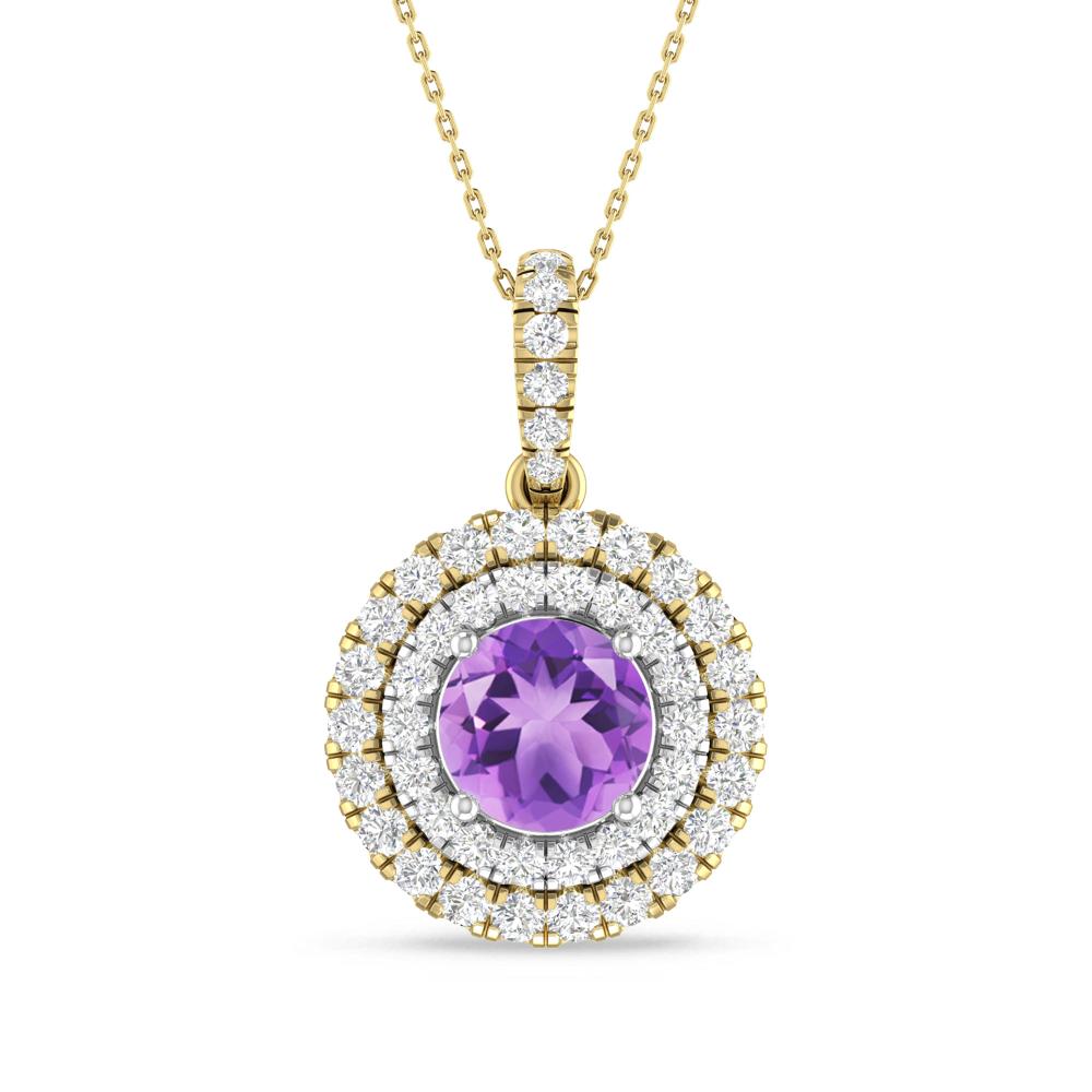 Yellow Gold/White Gold - Amethyst