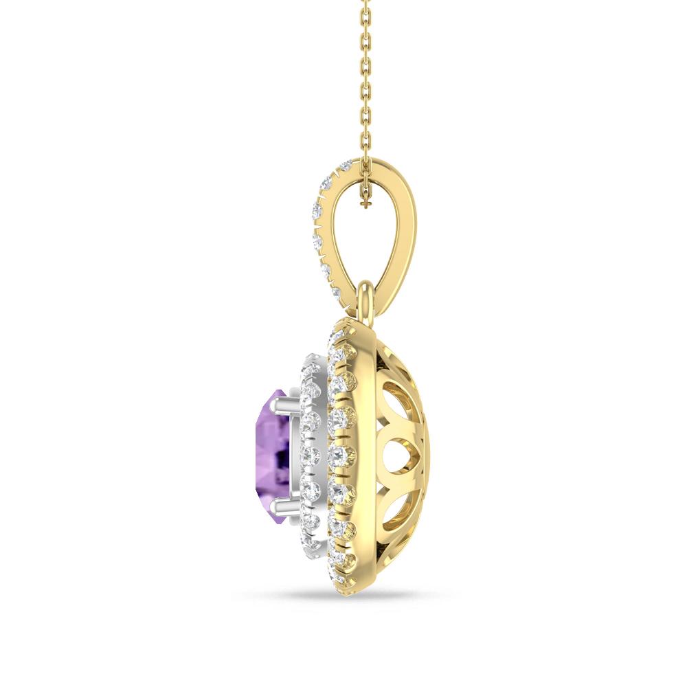 Yellow Gold/White Gold - Amethyst