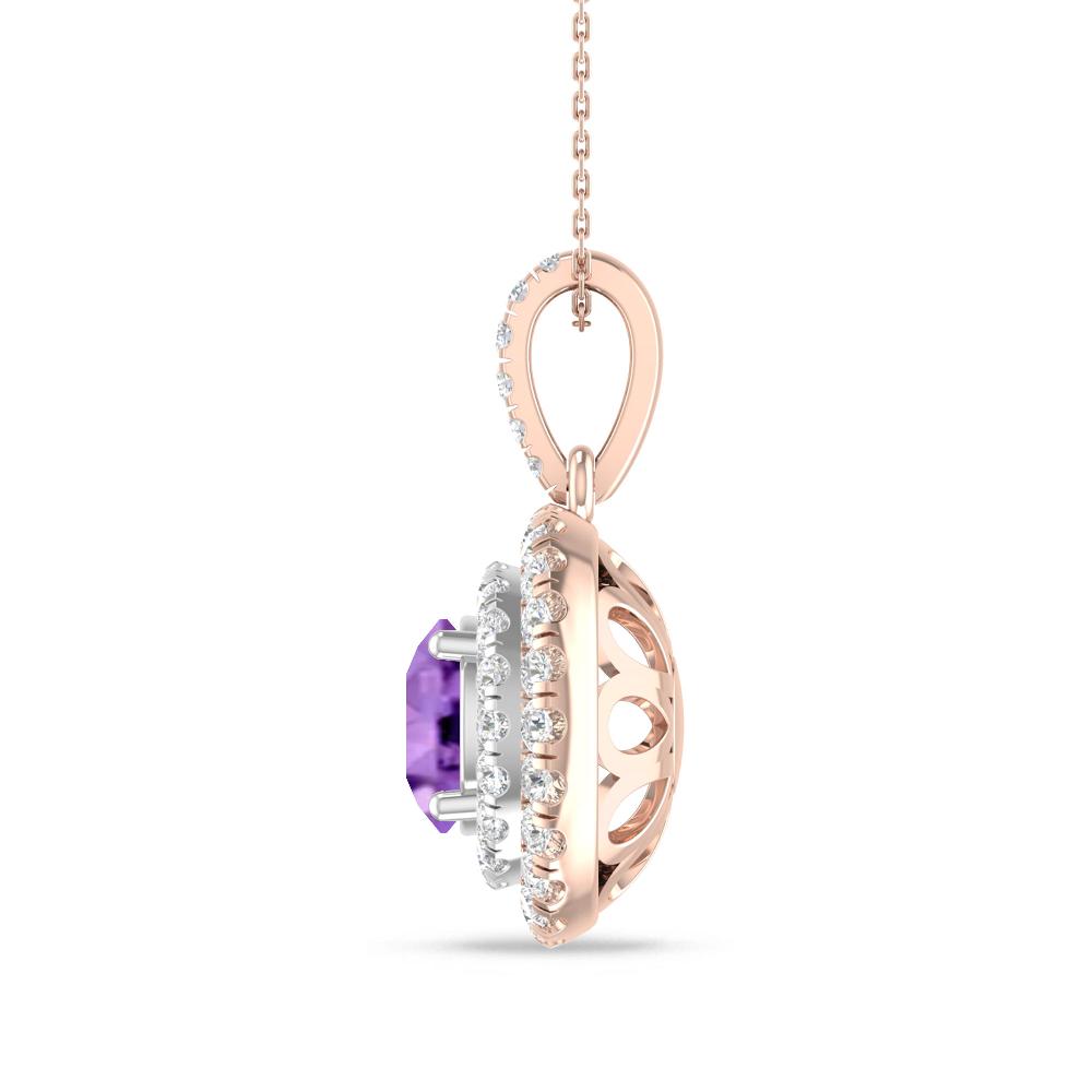 Rose Gold/White Gold - Amethyst