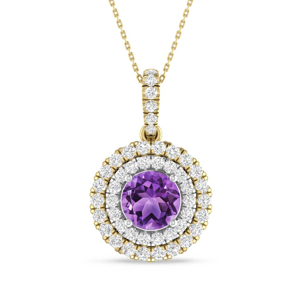 Yellow Gold/White Gold - Amethyst
