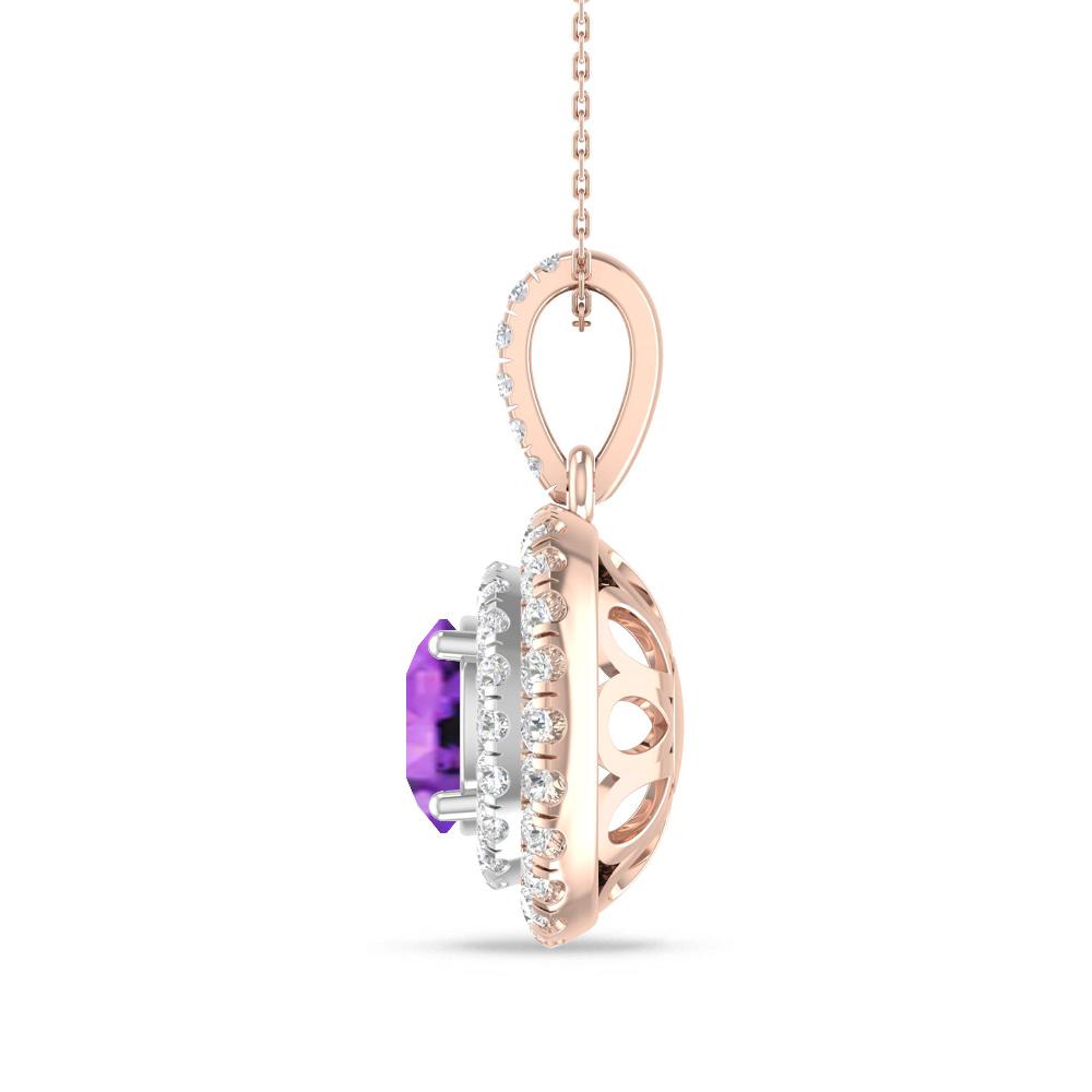 Rose Gold/White Gold - Amethyst