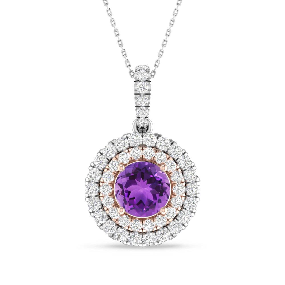 White Gold/Rose Gold - Amethyst