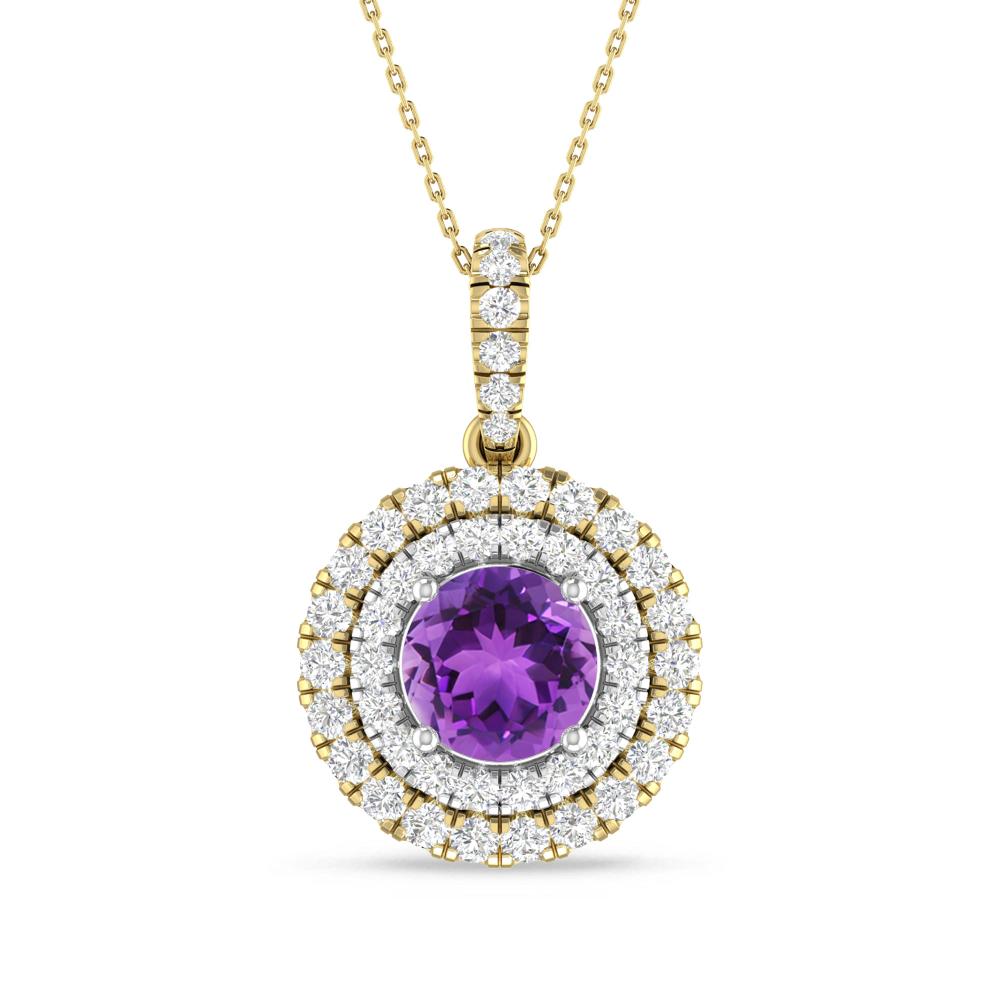 Yellow Gold/White Gold - Amethyst