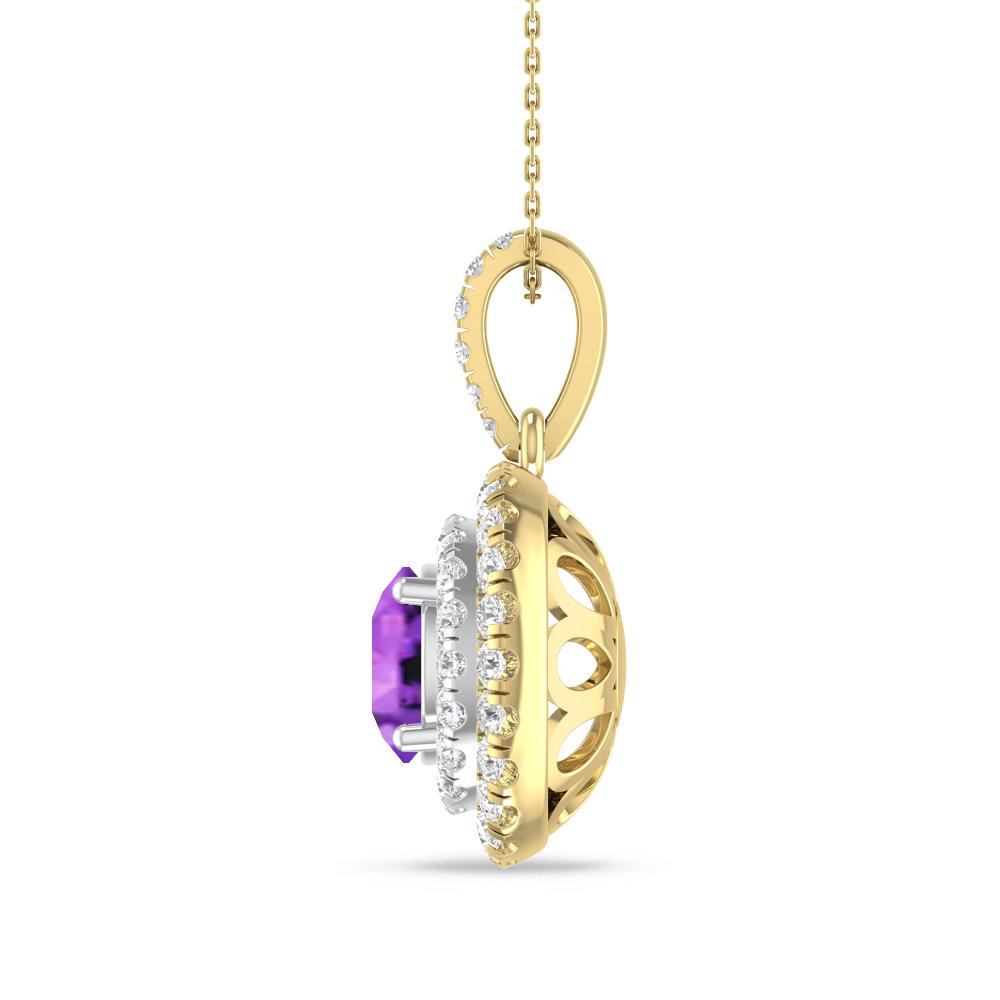 Yellow Gold/White Gold - Amethyst