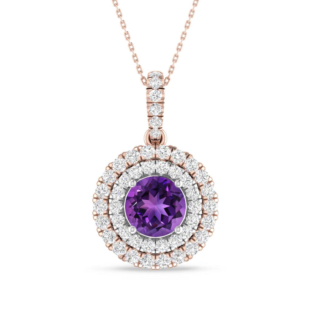 Rose Gold/White Gold - Amethyst