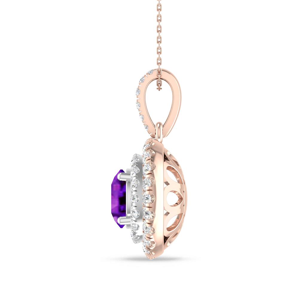 Rose Gold/White Gold - Amethyst