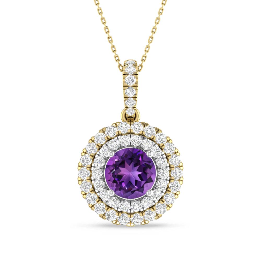 Yellow Gold/White Gold - Amethyst