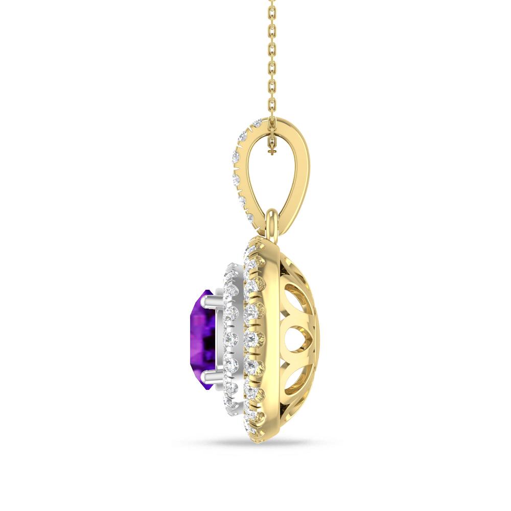 Yellow Gold/White Gold - Amethyst