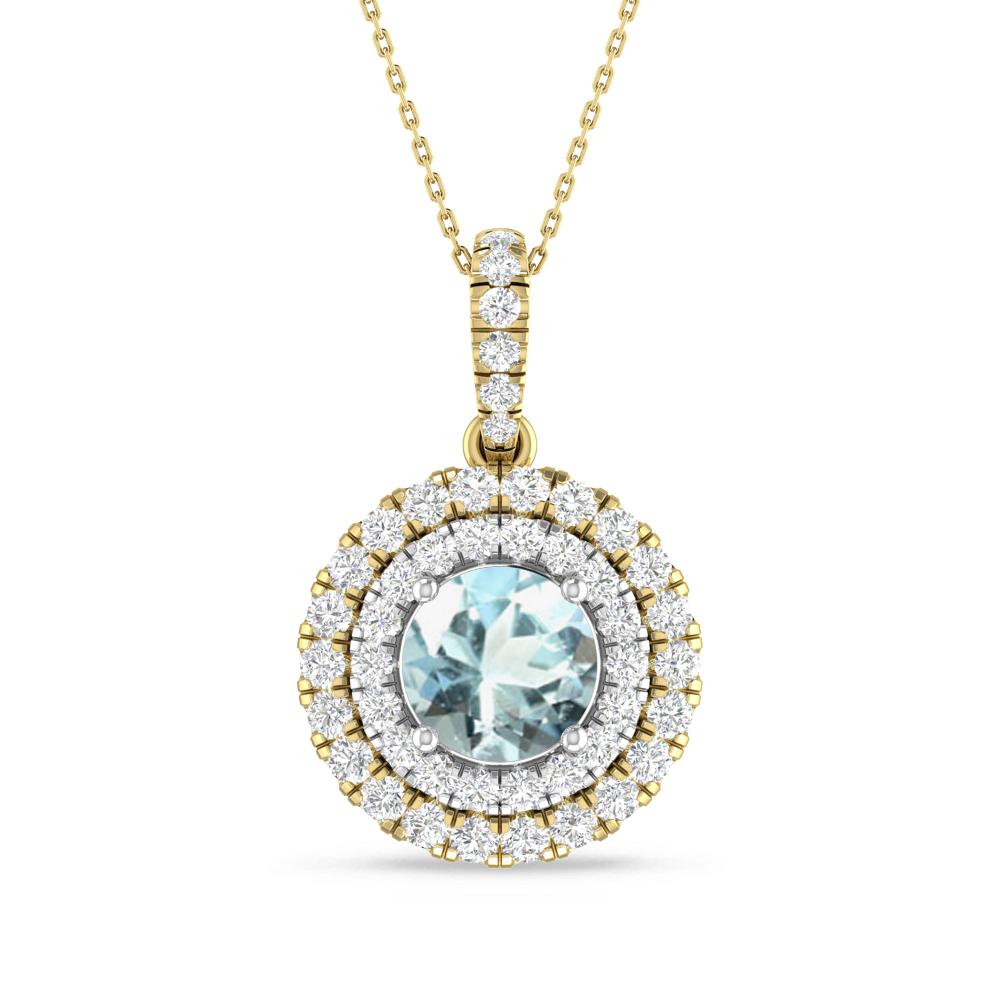 Yellow Gold/White Gold - Aquamarine