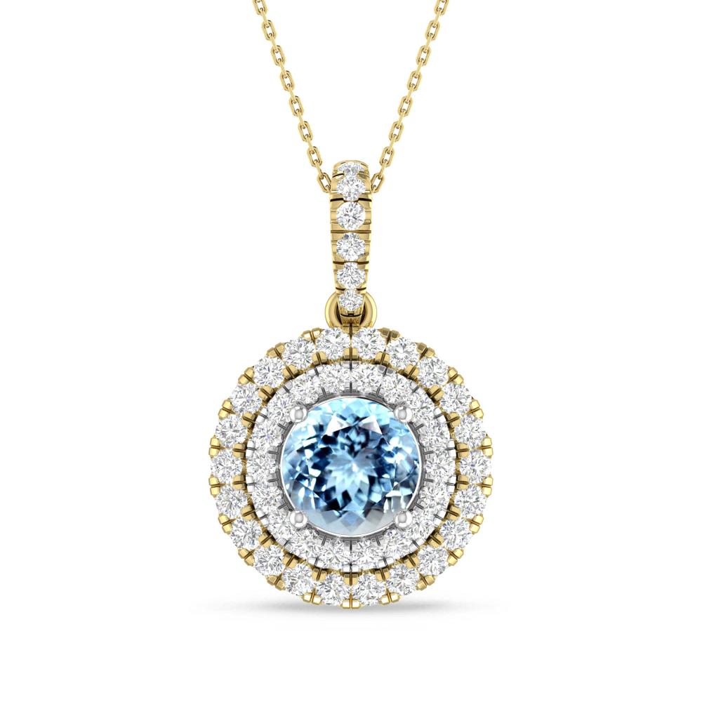 Yellow Gold/White Gold - Aquamarine