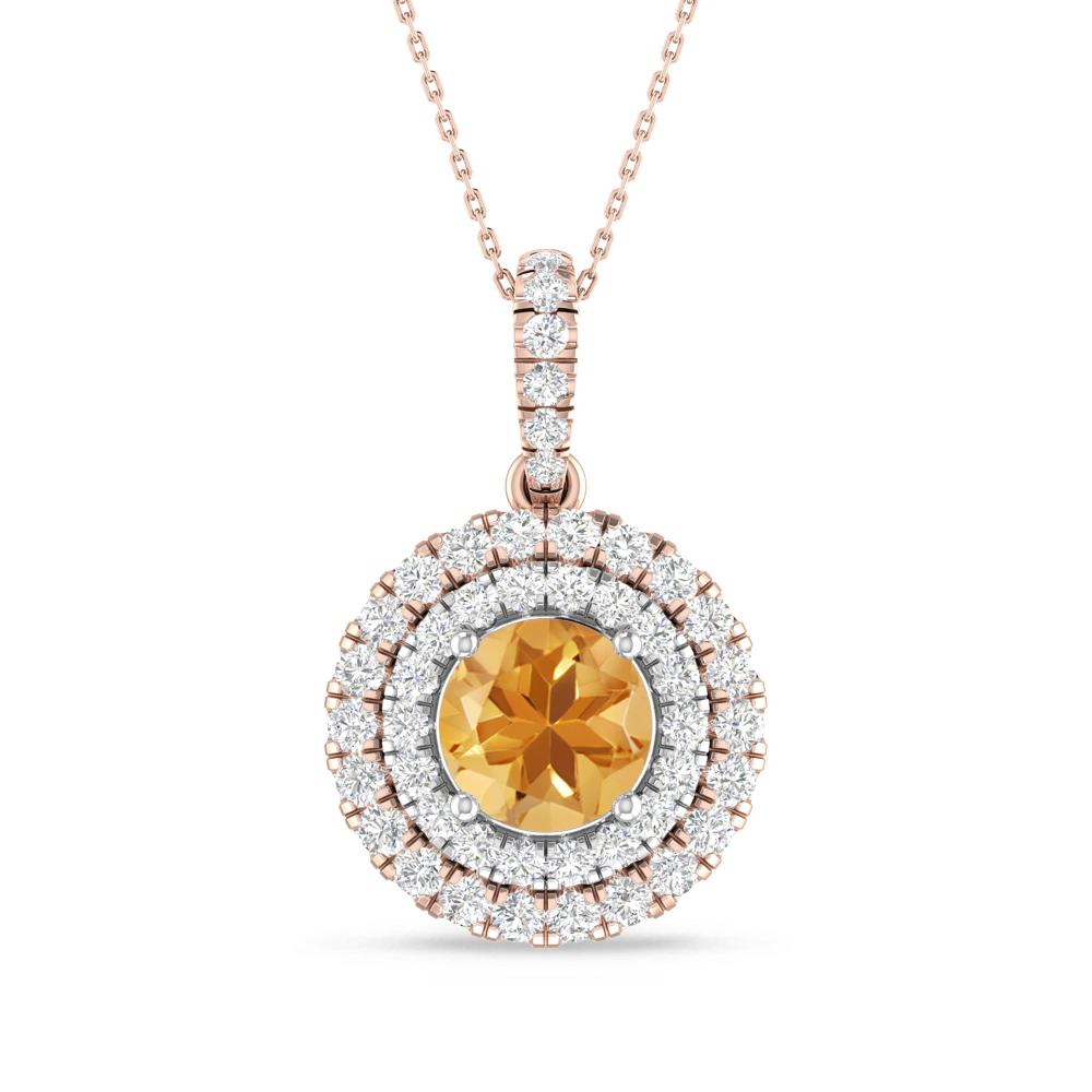 Rose Gold/White Gold - Citrine