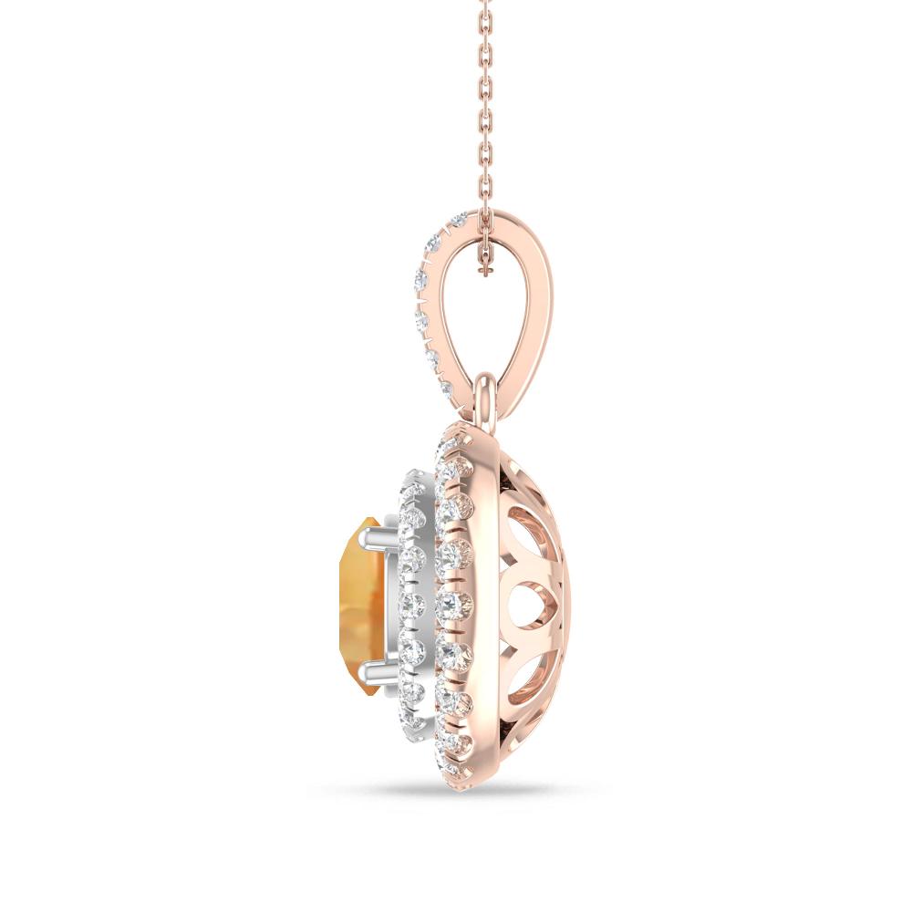 Rose Gold/White Gold - Citrine