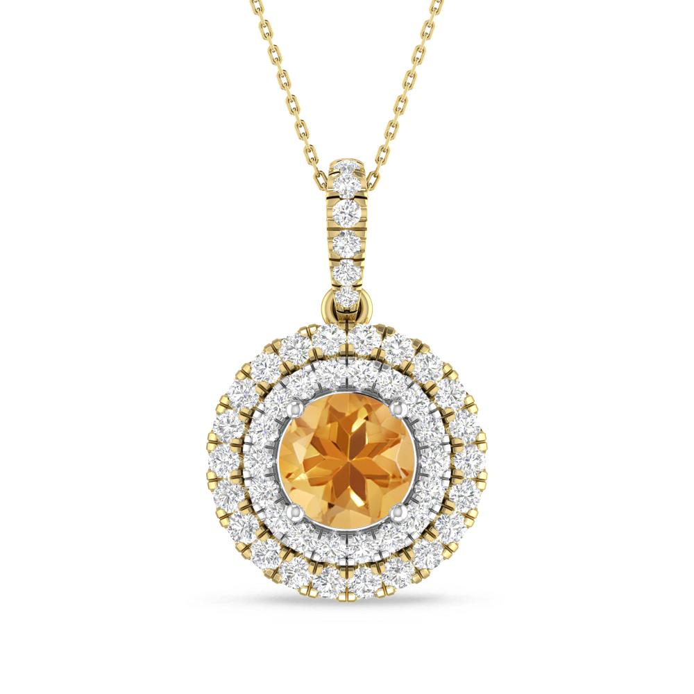 Yellow Gold/White Gold - Citrine