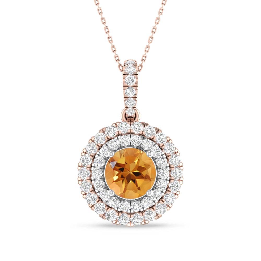 Rose Gold/White Gold - Citrine