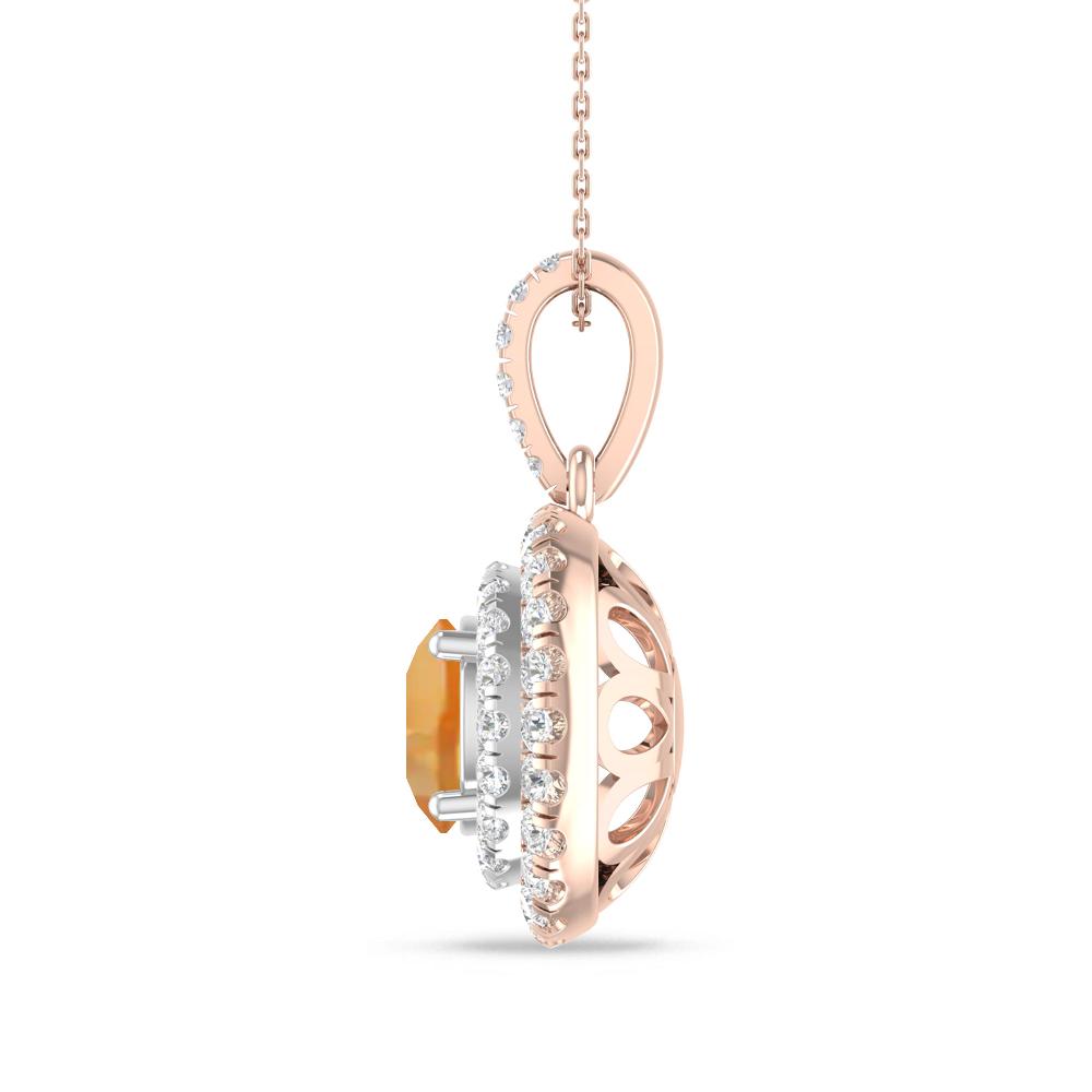 Rose Gold/White Gold - Citrine