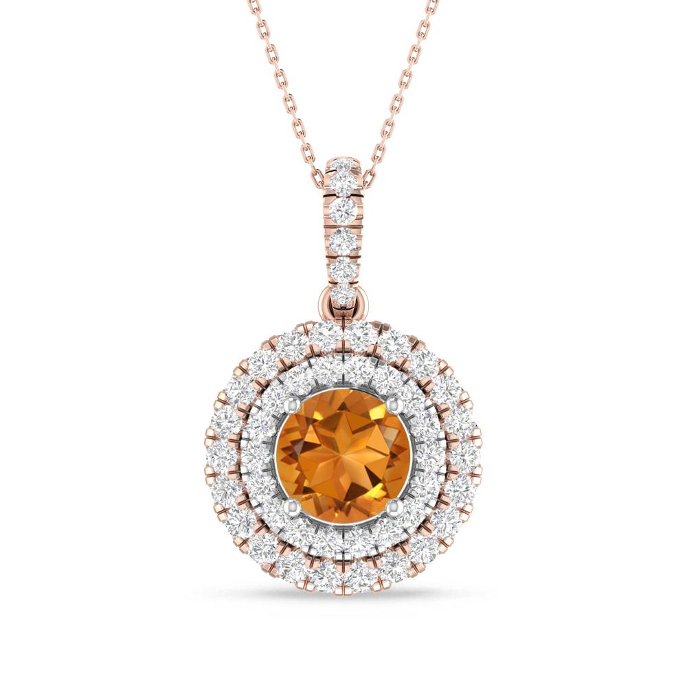 Rose Gold/White Gold - Citrine