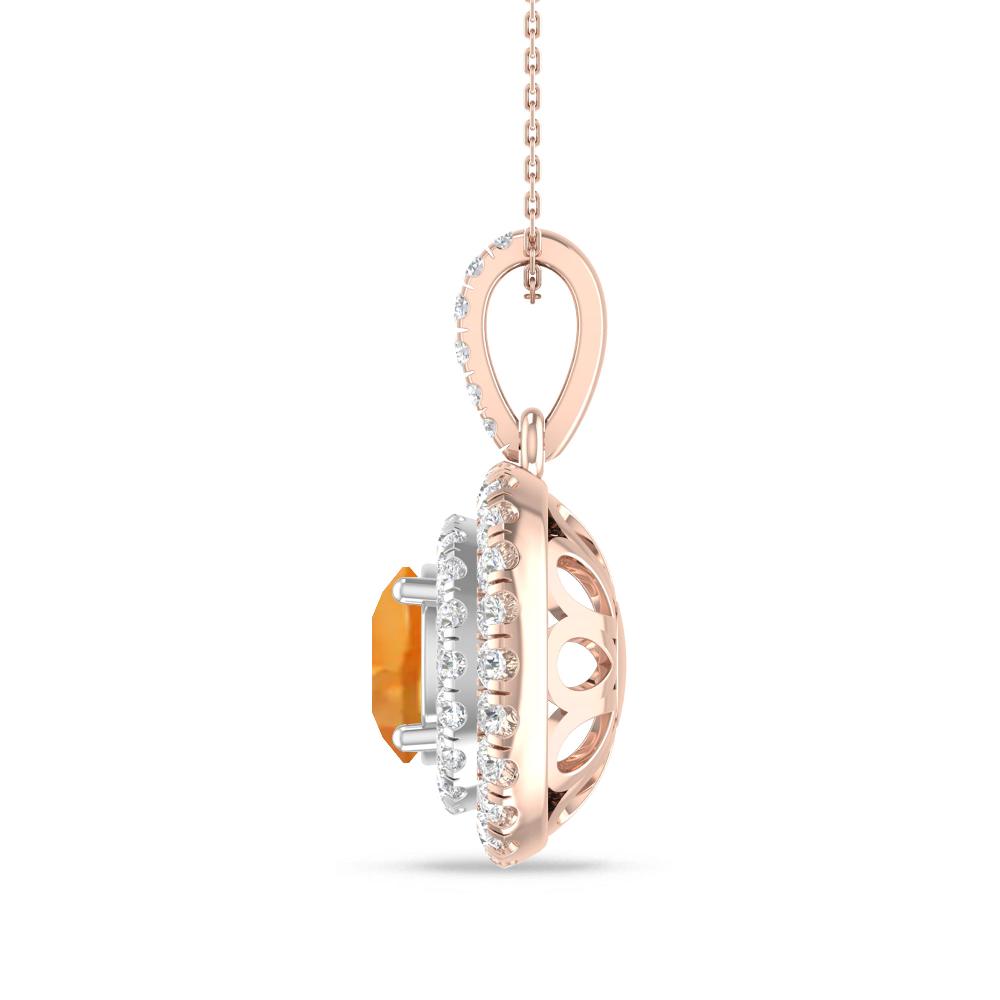 Rose Gold/White Gold - Citrine