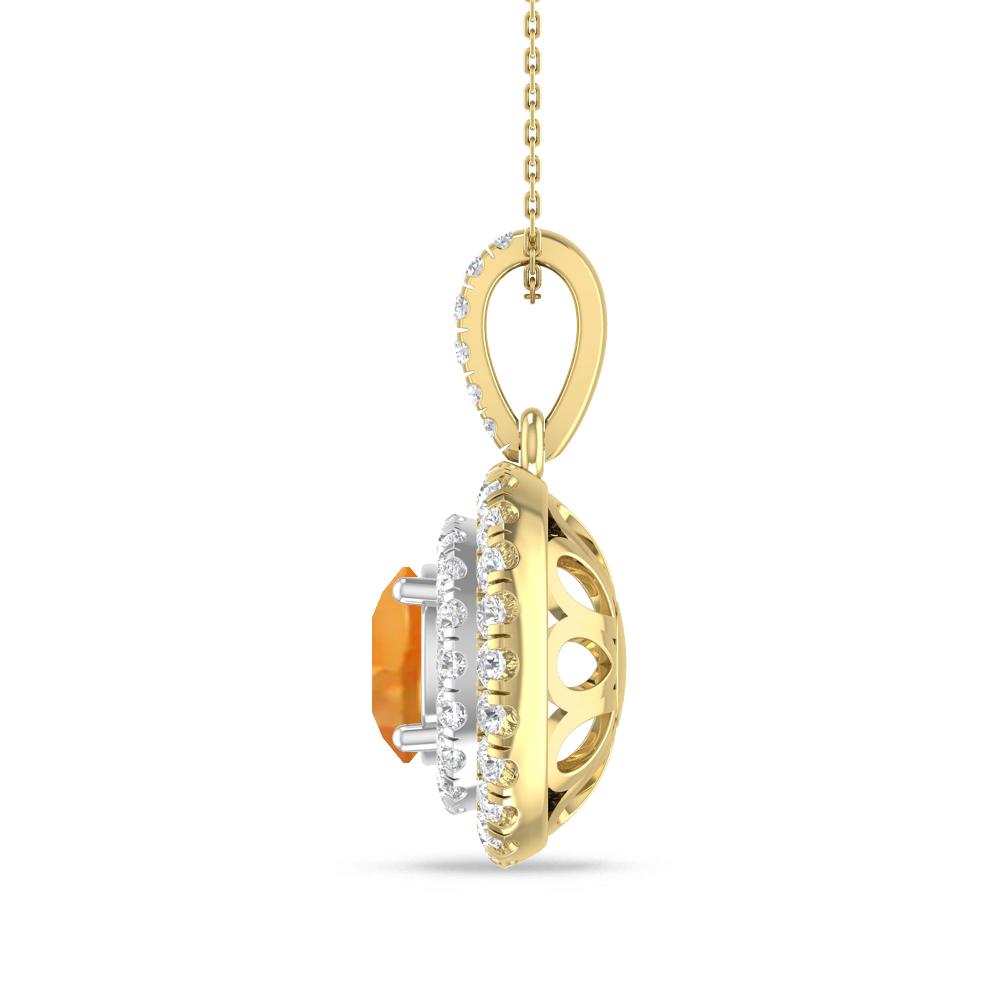 Yellow Gold/White Gold - Citrine