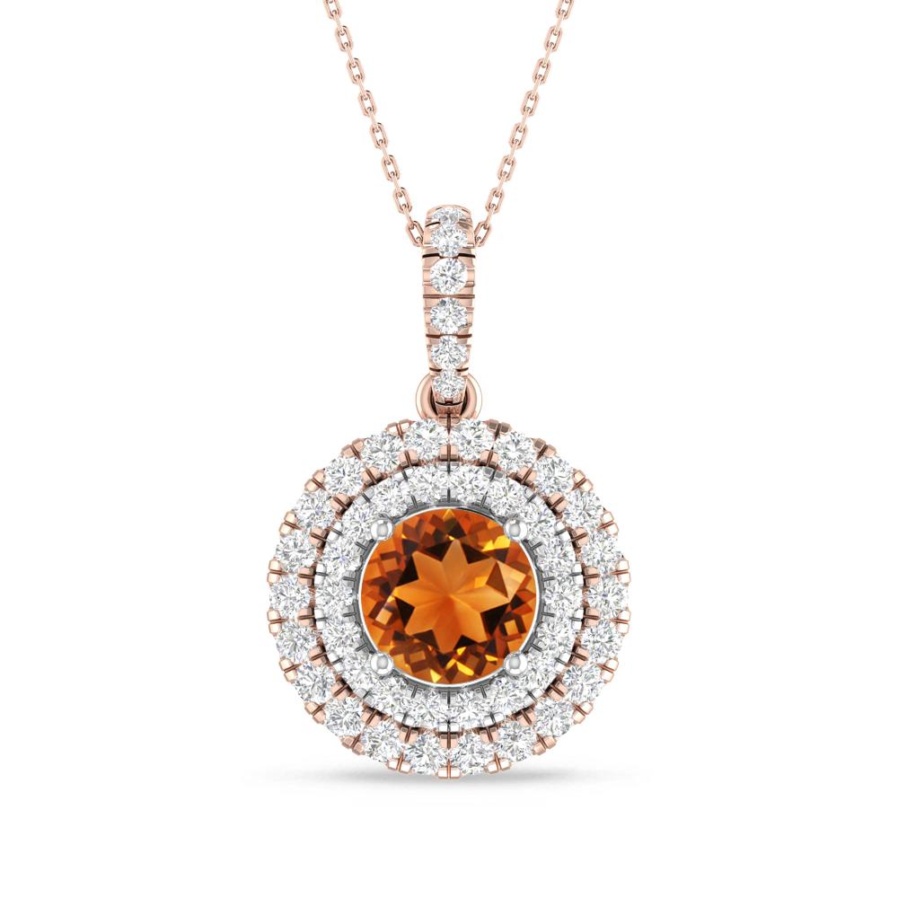 Rose Gold/White Gold - Citrine