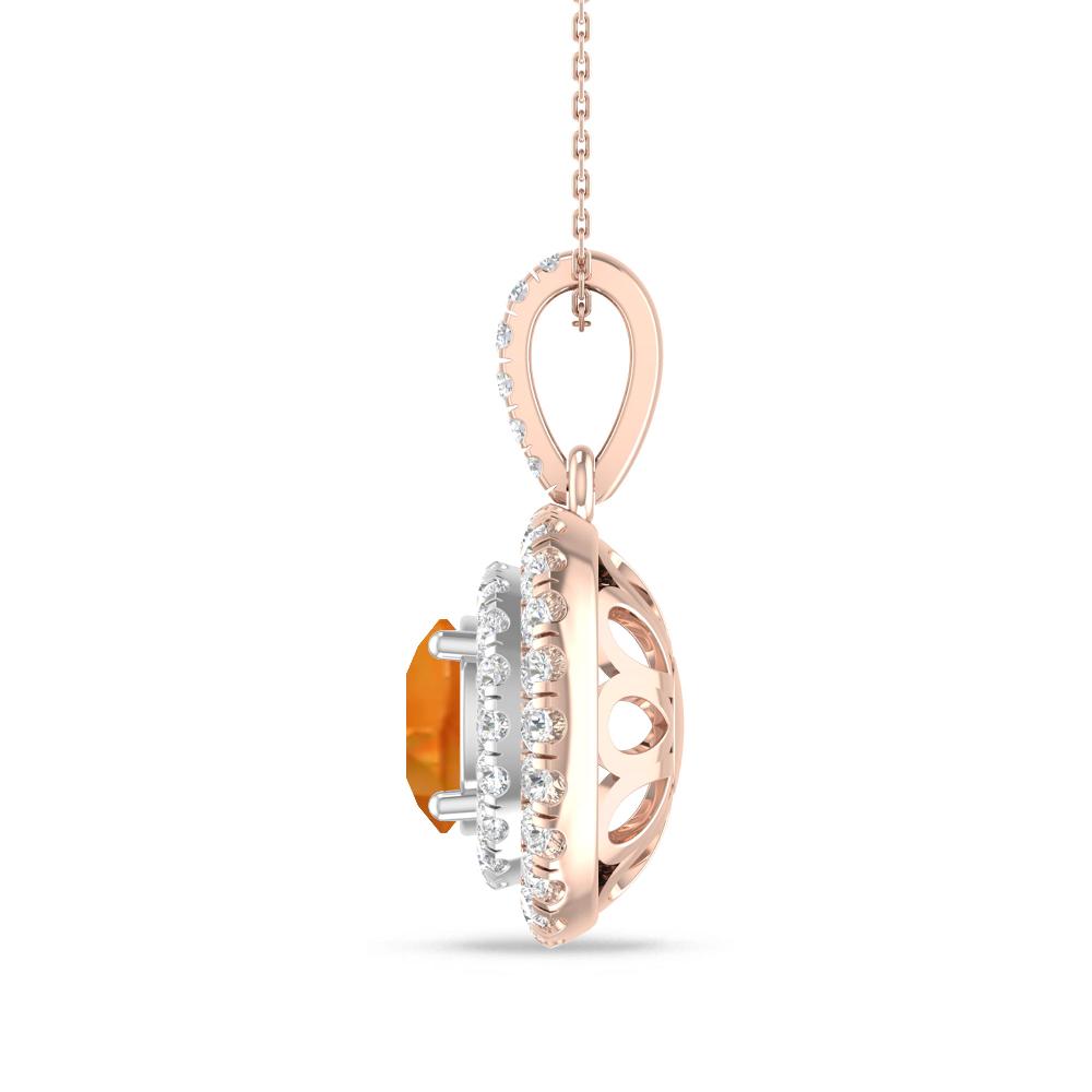 Rose Gold/White Gold - Citrine