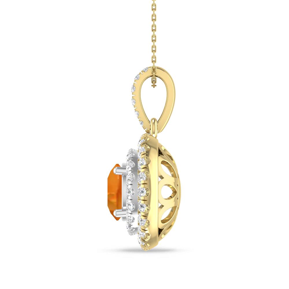 Yellow Gold/White Gold - Citrine