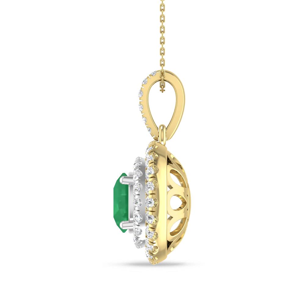 Yellow Gold/White Gold - Emerald