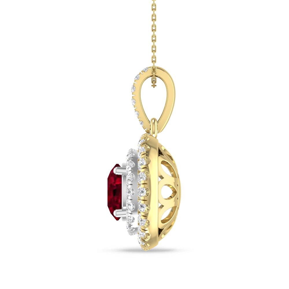 Yellow Gold/White Gold - Garnet