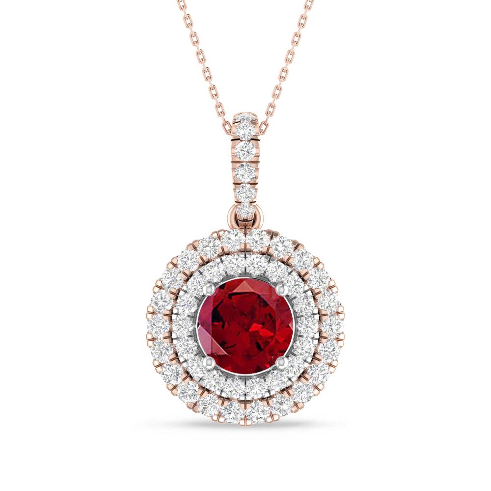 Rose Gold/White Gold - Garnet